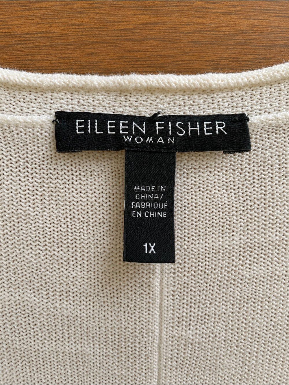 Eileen Fisher Organic Linen Cotton White V-Neck Tunic Top 1X (Retails @ $225) - Picture 3 of 5